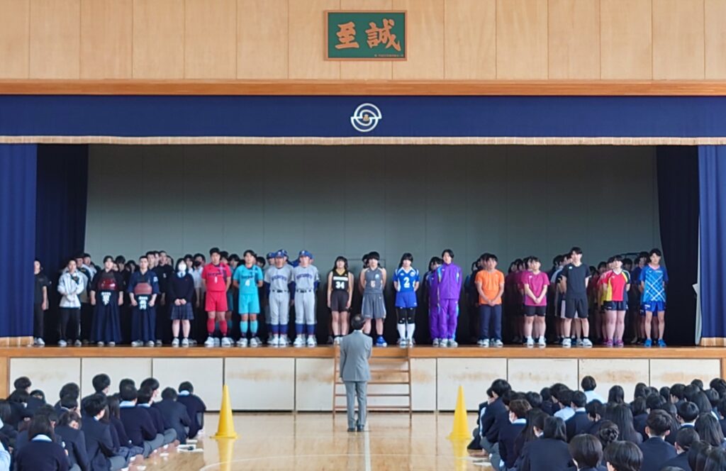 県大会壮行会をおこないました。