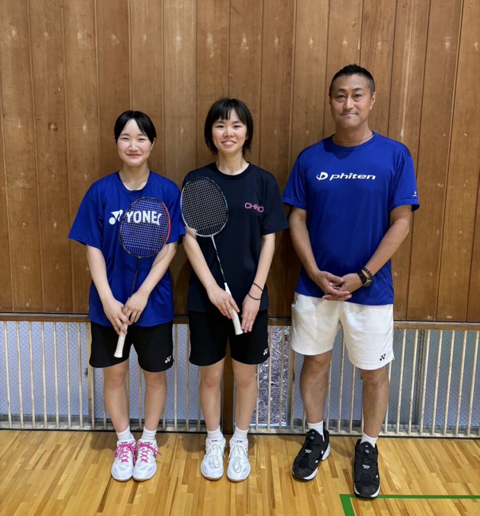 国民スポーツ大会 バドミントン少年女子の部に本校教員・生徒が選ばれました。
