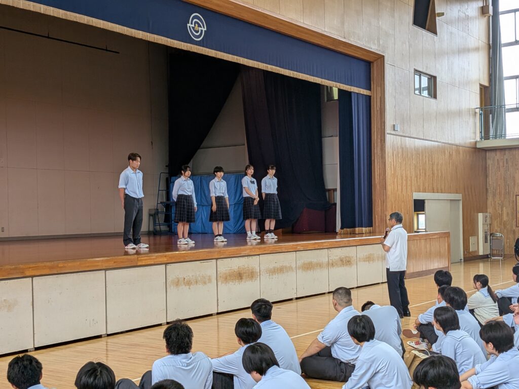 インターハイ壮行会をおこないました。