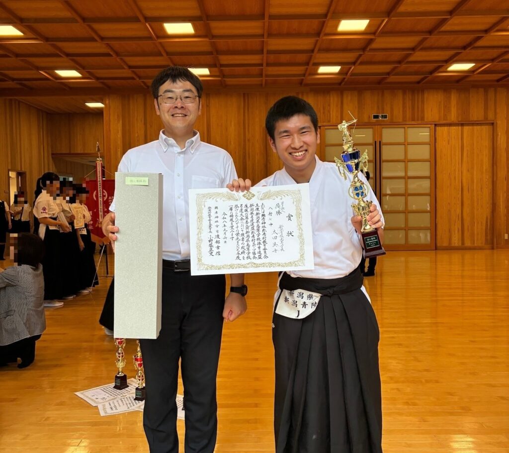 【弓道部】第59回新潟県高等学校弓道大会結果（男子個人 優勝！）
